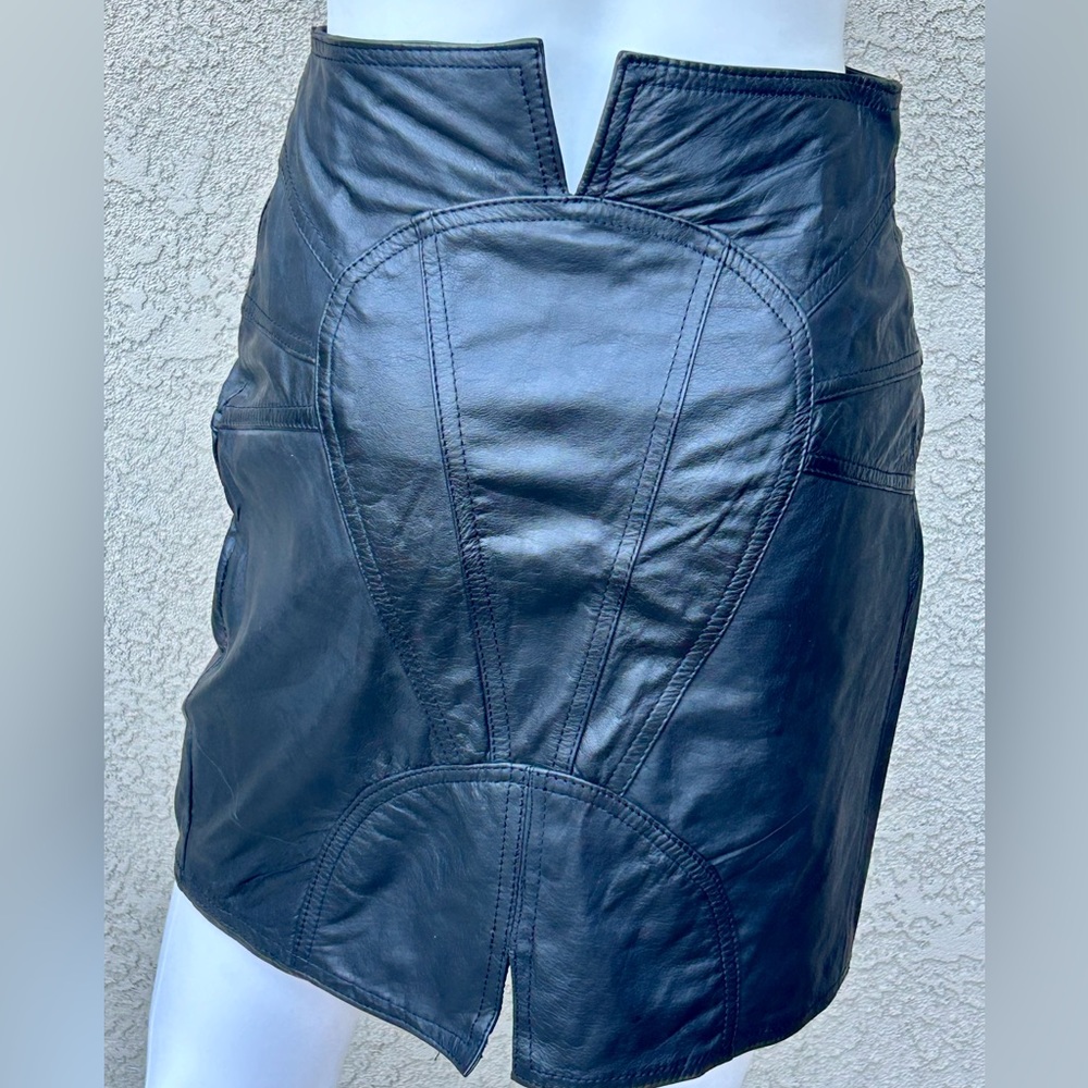 1980 Winlit Vintage Leather Jacket & Skirt sz M EUC - Picture 12 of 14